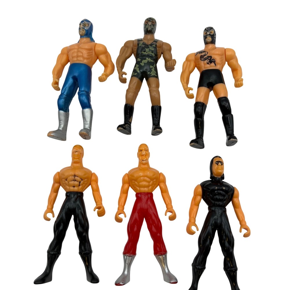 Vtg Wrestling Action Figure Lot  of 6 WCW Sting Greenbrier KO JA-RU SOMA Bootleg